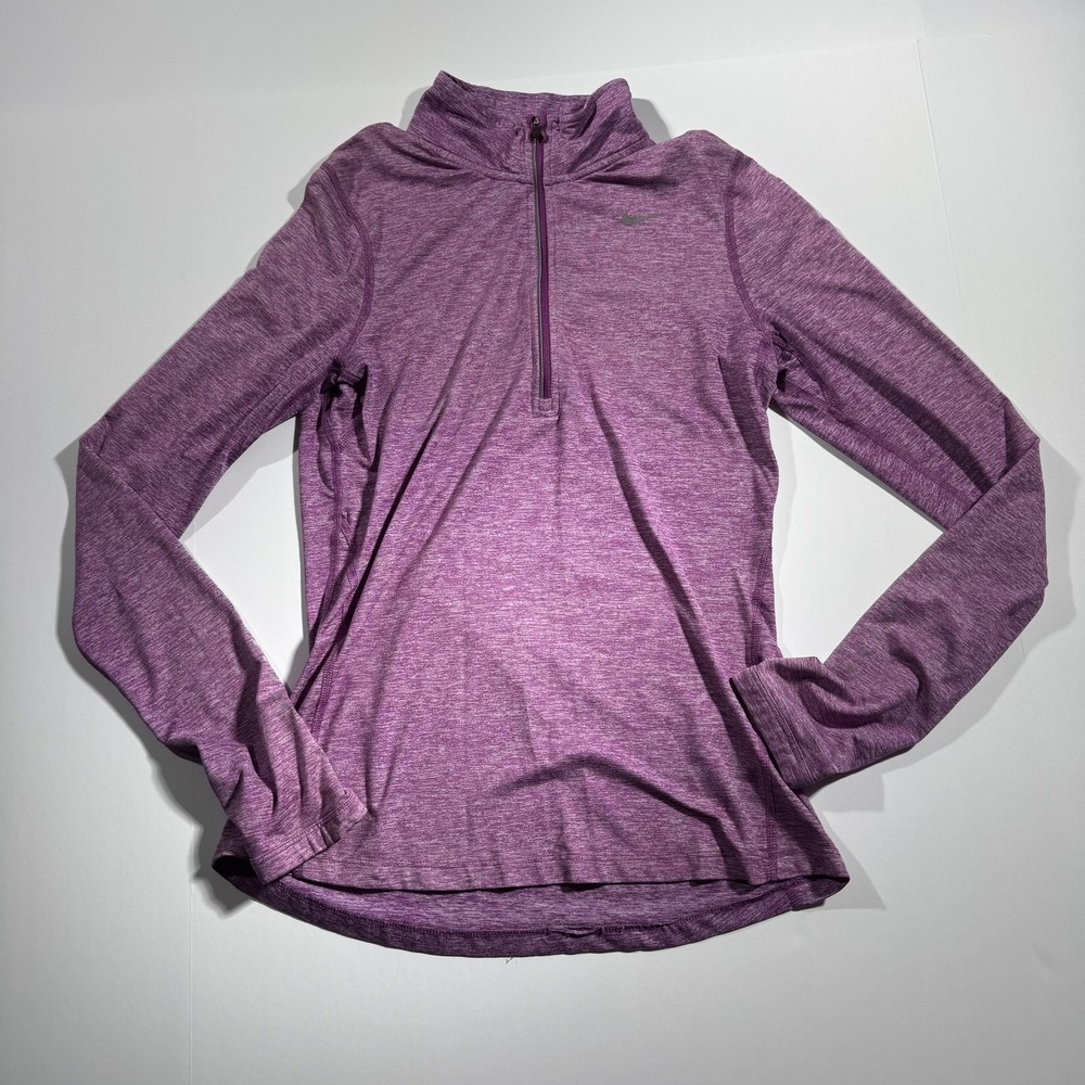Nike Pullover Womens XS Purple Dri-FIT Half Zip Long Sleeve Running Athletic Top